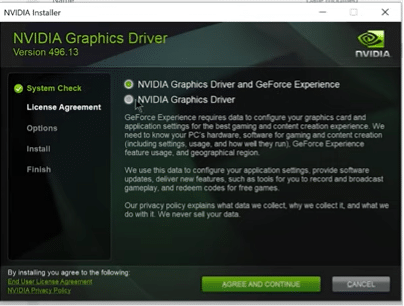 Nvidia installer