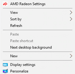 Right click and select AMD Radeon Settings