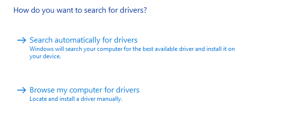 Hit search automatically for drivers