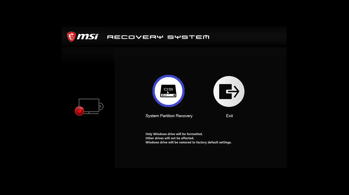MSI Afterburner recovery system