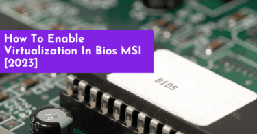Enable Virtualization In Bios MSI