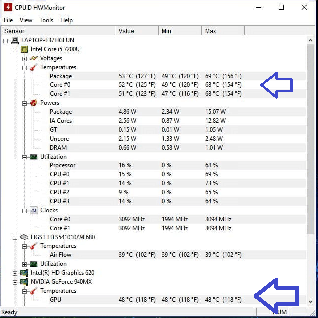 Safe Temperature Range for GPU