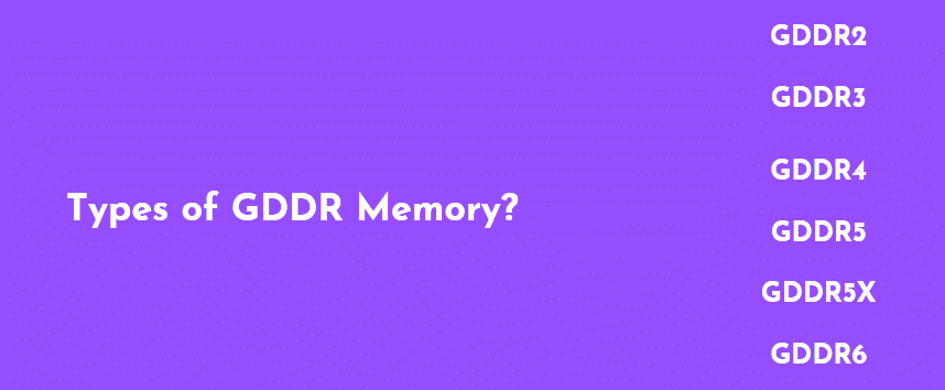 Types of GDDR memory