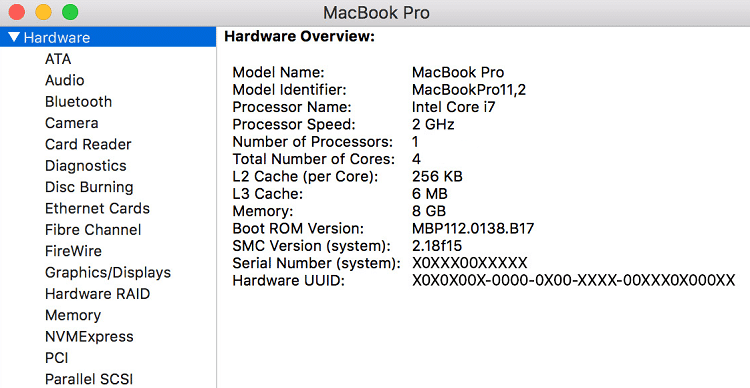 MacBook Pro CPU Cores