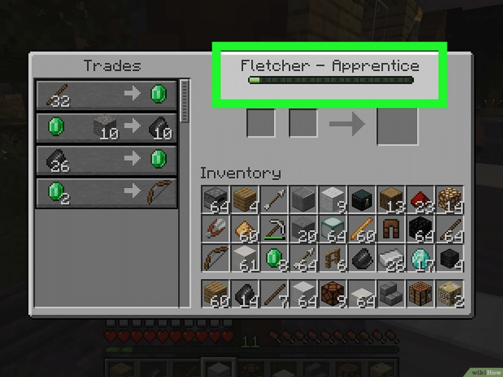 Fletching Table Construction in Minecraft