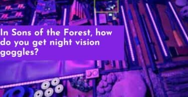 In Sons of the Forest, how do you get night vision goggles?